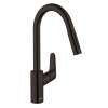 Hansgrohe Focus Higharc Kitchen Faucet, 2-Spray Pull-Down, 1.75 Gpm In Matte Black, 4505670
