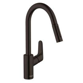 Hansgrohe Focus Higharc Kitchen Faucet, 2-Spray Pull-Down, 1.75 Gpm In Matte Black, 4505670