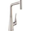Hansgrohe Metris Prep Kitchen Faucet, 2-Spray Pull-Out, 1.75 Gpm In Stainless Steel Optic, 4508800