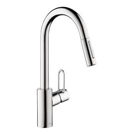 Hansgrohe Talis Loop 2-Spray Higharc Kitchen Faucet, Pull-Down, 1.75 Gpm