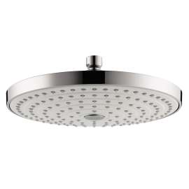 Hansgrohe Raindance Select S Showerhead 240 2-Jet, 1.8 Gpm In White/Chrome, 4720400