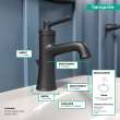 Hansgrohe Joleena Single-Hole Faucet 100 With Pop-Up Drain, 0.5 Gpm In Matte Black, 4773670