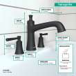 Hansgrohe Joleena 3-Hole Roman Tub Set Trim In Matte Black, 4776670