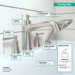 Hansgrohe Joleena 4-Hole Roman Tub Set Trim With 1.75 Gpm Handshower In Brushed Nickel, 4777820