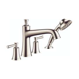 Hansgrohe Joleena 4-Hole Roman Tub Set Trim With 1.75 Gpm Handshower In Polished Nickel, 4777830