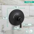Hansgrohe Joleena Pressure Balance Trim In Matte Black, 4779670