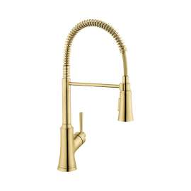 Hansgrohe Joleena Semi-Pro Kitchen Faucet, 2-Spray, 1.75 Gpm In Brushed Gold Optic, 4792250
