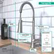 Hansgrohe Joleena Semi-Pro Kitchen Faucet, 2-Spray, 1.75 Gpm In Stainless Steel Optic, 4792800