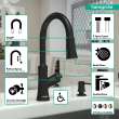 Hansgrohe Joleena Higharc Kitchen Faucet, 2-Spray Pull-Down, 1.75 Gpm In Matte Black, 4793670
