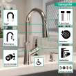 Hansgrohe Joleena Higharc Kitchen Faucet, 2-Spray Pull-Down, 1.75 Gpm In Polished Nickel, 4793830