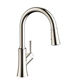 Hansgrohe Joleena Higharc Kitchen Faucet, 2-Spray Pull-Down, 1.75 Gpm In Polished Nickel, 4793830