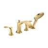 Hansgrohe Locarno 4-Hole Roman Tub Set Trim With 1.75 Gpm Handshower In Brushed Gold Optic, 4817250