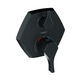 Hansgrohe Locarno Thermostatic Trim With Volume Control In Matte Black, 4821670