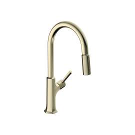 Hansgrohe Locarno Higharc Kitchen Faucet, 2-Spray Pull-Down With Sbox, 1.75 Gpm In Polished Nickel, 4827830
