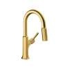 Hansgrohe Locarno Prep Kitchen Faucet, 2-Spray Pull-Down, 1.75 Gpm In Brushed Gold Optic, 4853250