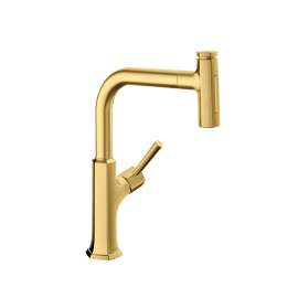 Hansgrohe Locarno Higharc Kitchen Faucet, 2-Spray Pull-Out, 1.75 Gpm In Brushed Gold Optic, 4855250