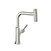 Hansgrohe Locarno Higharc Kitchen Faucet, 2-Spray Pull-Out, 1.75 Gpm In Stainless Steel Optic, 4855800