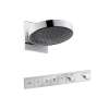 Hansgrohe Rainfinity Showerhead 250 3-Jet, 1.75 Gpm With Rainselect Thermostatic Trim For 4 Functions In Chrome, 4864000