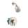 Hansgrohe Clubmaster Pressure Balance Shower Set With Rough, 2.5 Gpm In Brushed Nickel, 4907820