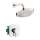 Hansgrohe Croma Select E Pressure Balance Shower Set With Rough, 2.0 Gpm In Chrome, 4911000