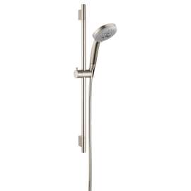 Hansgrohe Croma 100 Wallbar Set 3-Jet, 1.75 Gpm In Brushed Nickel, 4946820