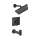 Hansgrohe Vernis Blend Pressure Balance Tub/Shower Set, 1.75 Gpm In Matte Black, 4962670