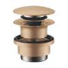 Hansgrohe  Push-Open Sink Drain In Brushed Bronze, 50100141
