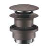 Hansgrohe  Push-Open Sink Drain In Brushed Black Chrome, 50100341