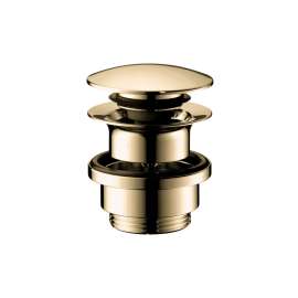 Hansgrohe  Push-Open Sink Drain In Polished Gold Optic, 50100991