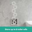 Hansgrohe Xtrastoris Original Recessed Toilet Paper Holder With Storage & Tileable Door In Matte White, 56058700