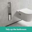 Hansgrohe Xtrastoris Rock Recessed Toilet Brush Holder With Shelf & Tileable Door In Matte White, 56060700