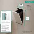 Hansgrohe Xtrastoris Rock Recessed Trash Bin With Shelf & Tileable Door In Matte White, 56063700