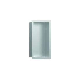 Hansgrohe Xtrastoris Individual Wall Niche Brushed Stainless Steel With Design Frame 12"X 6"X 4" In Brushed Stainless Steel, 56094800
