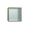 Hansgrohe Xtrastoris Individual Wall Niche Brushed Stainless Steel With Design Frame 12"X 12"X 4" In Brushed Bronze, 56097140