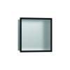 Hansgrohe Xtrastoris Individual Wall Niche Brushed Stainless Steel With Design Frame 12"X 12"X 4" In Matte Black, 56097670