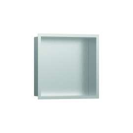 Hansgrohe Xtrastoris Individual Wall Niche Brushed Stainless Steel With Design Frame 12"X 12"X 4" In Brushed Stainless Steel, 56097800