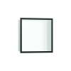 Hansgrohe Xtrastoris Individual Wall Niche Matte White With Design Frame 12"X 12"X 4" In Brushed Black Chrome, 56099340