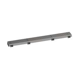 Hansgrohe Raindrain Match Boardwalk Trim Broadwalk 27 5/8" With Height Adjustable Frame In Brushed Stainless Steel, 56117801