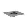 Hansgrohe Raindrain Brilliance Point Drain Set 4"X 4" Trim Tileable Rear Cover And Rough In Matte Black, 56130671