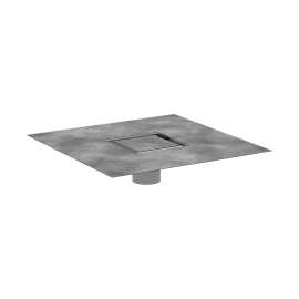 Hansgrohe Raindrain Rock Point Drain Set 4"X 4" Trim With Rough In Nature Stone, 56133001