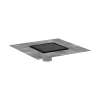 Hansgrohe Raindrain Brilliance Point Drain Set 6"X 6" Trim Tileable Rear Cover And Rough In Matte Black, 56134671