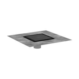 Hansgrohe Raindrain Brilliance Point Drain Set 6"X 6" Trim Tileable Rear Cover And Rough