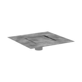 Hansgrohe Raindrain Rock Point Drain Set 6"X 6" Trim With Rough In Nature Stone, 56137001