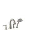 Hansgrohe Swing C 4-Hole Roman Tub Set Trim With Lever Handles And 2.0 Gpm Handshower In Brushed Nickel, 6123820