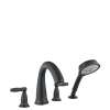 Hansgrohe Swing C 4-Hole Roman Tub Set Trim With Lever Handles And 2.0 Gpm Handshower In Rubbed Bronze, 6123920