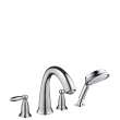 Hansgrohe Swing C 4-Hole Roman Tub Set Trim With Lever Handles And 1.8 Gpm Handshower