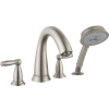 Hansgrohe Swing C 4-Hole Roman Tub Set Trim With Lever Handles And 1.8 Gpm Handshower In Brushed Nickel, 6132820