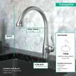 Hansgrohe Allegro E Gourmet Semi-Pro Kitchen Faucet, 2-Spray Pull-Down, 1.75 Gpm In Stainless Steel Optic, 6460860
