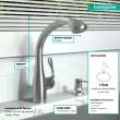 Hansgrohe Allegro E Semiarc Kitchen Faucet, 2-Spray Pull-Out, 1.75 Gpm In Stainless Steel Optic, 6461860