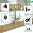 Hansgrohe Logis Single-Hole Faucet 210 With Swivel Spout And Pop-Up Drain, 1.2 Gpm In Chrome, 71130001